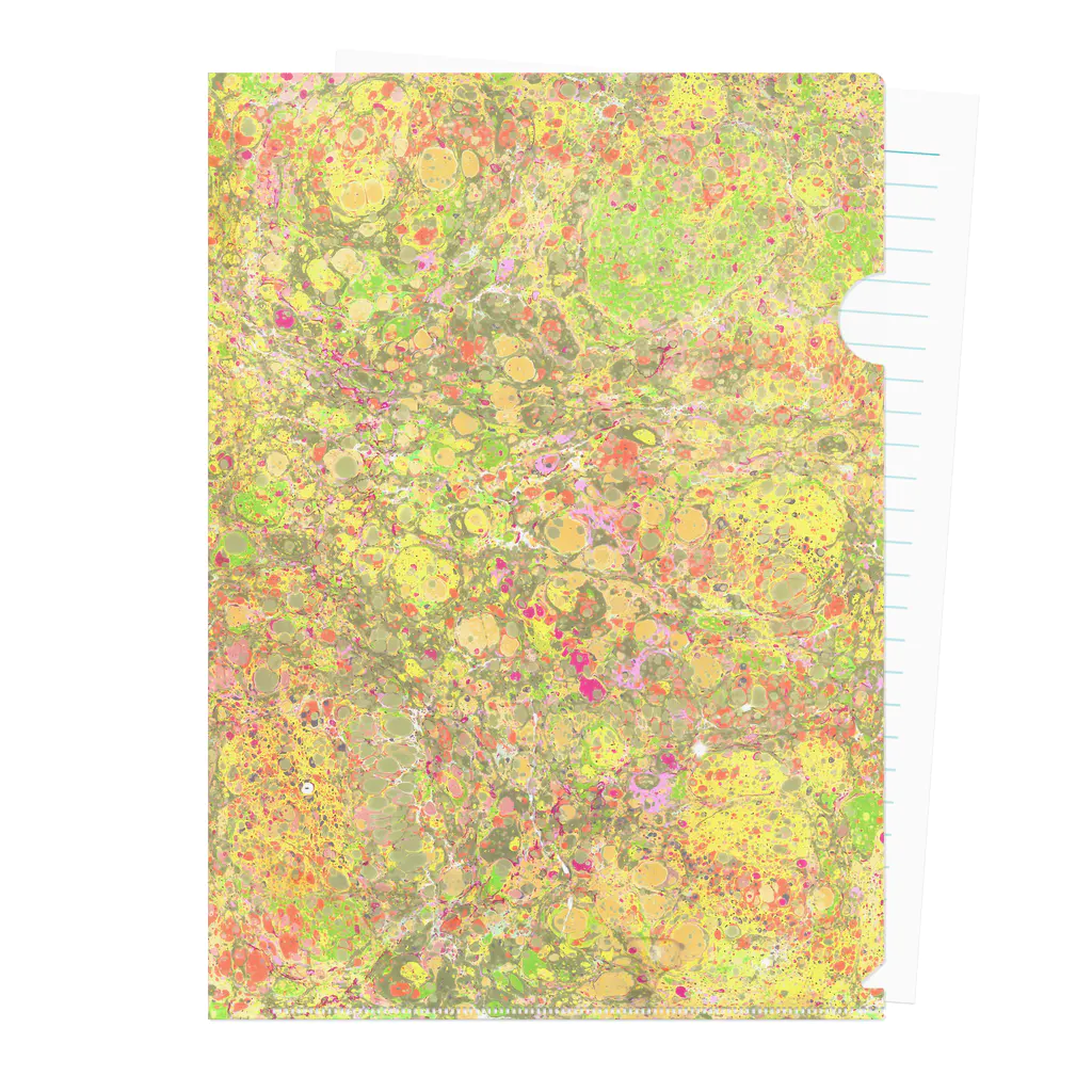 Laquamarmoの草花の絨毯の、優しい色合い Clear File Folder