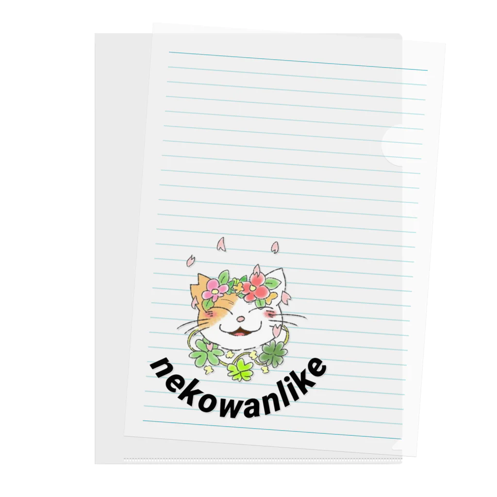 nekowanlikeのnekowanlikeさくら猫 Clear File Folder