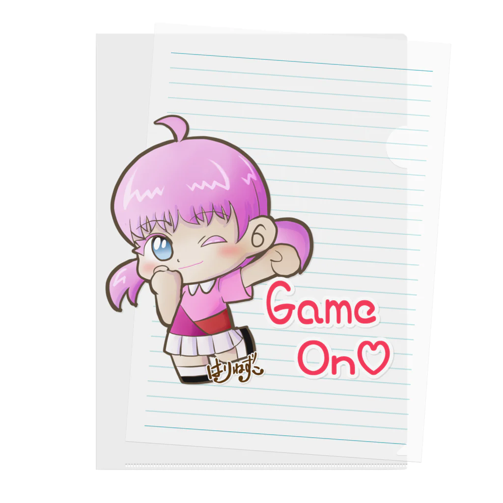 はりねずこのイラストのゲームオン！モモちゃん Clear File Folder