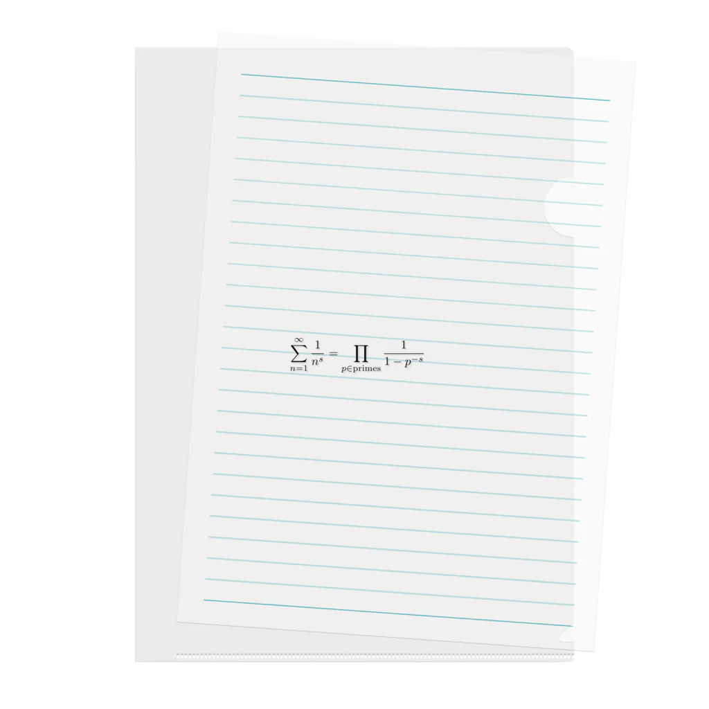 理系ファンクラブのオイラー積 - Euler product -  Clear File Folder