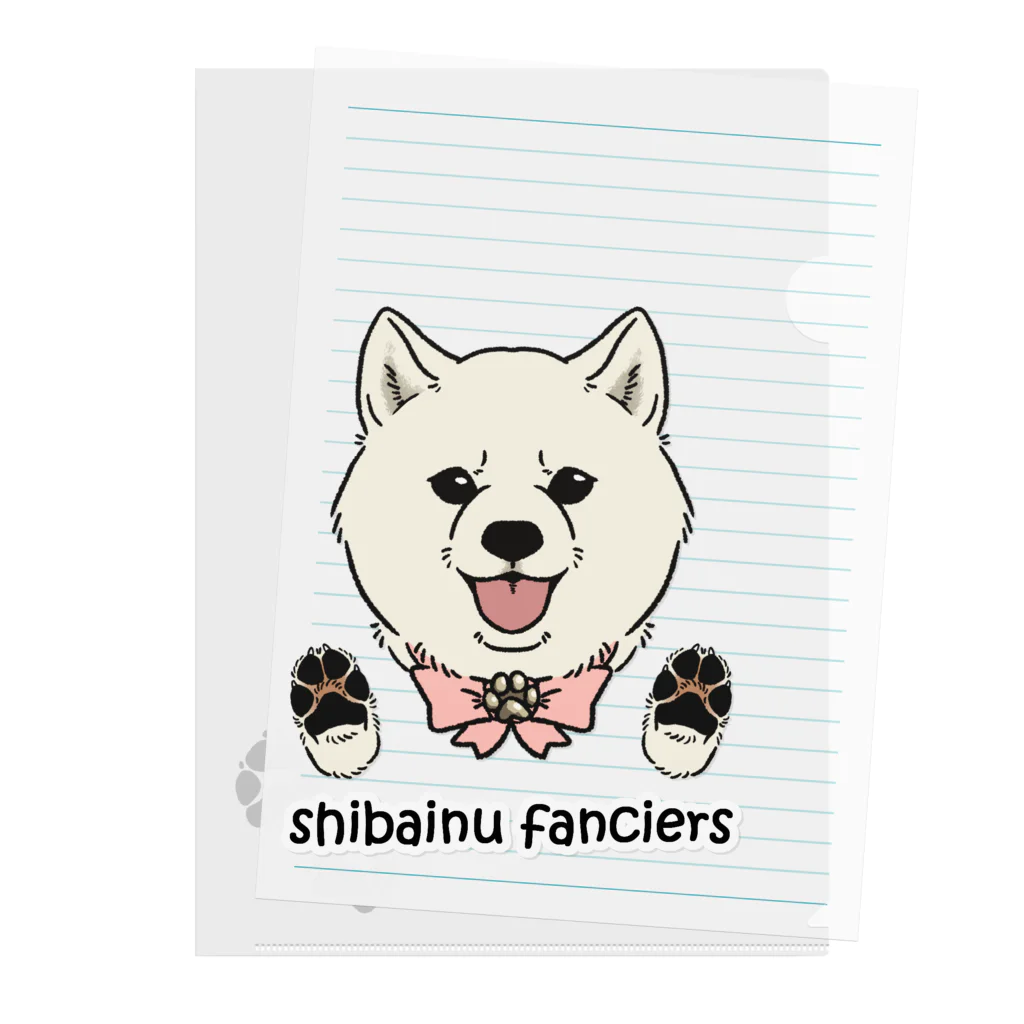 豆つぶのshiba-inu fanciers(白柴) クリアファイル