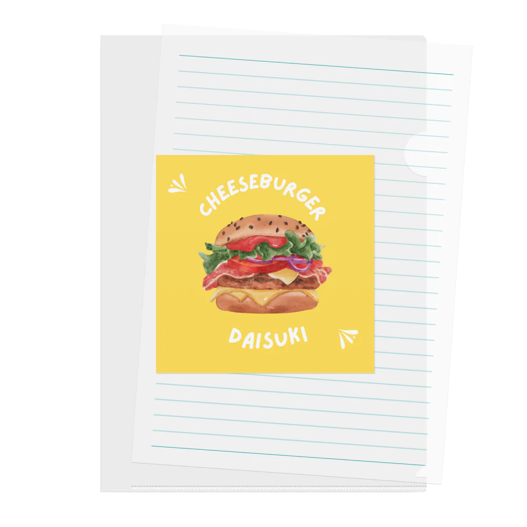 さくらのチーズバーガー大好き Clear File Folder