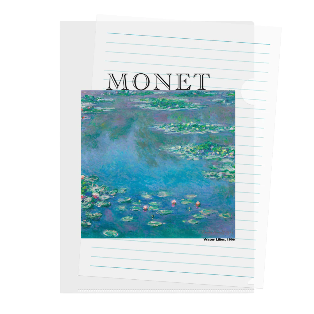 MUGEN ARTのモネ　睡蓮　Claude Monet / Water Lilies Clear File Folder