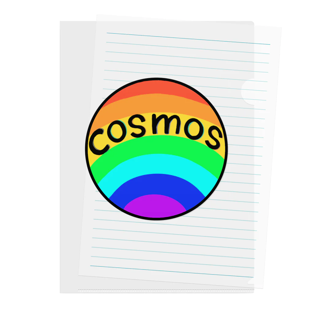 -cosmos-の虹色の星 Clear File Folder