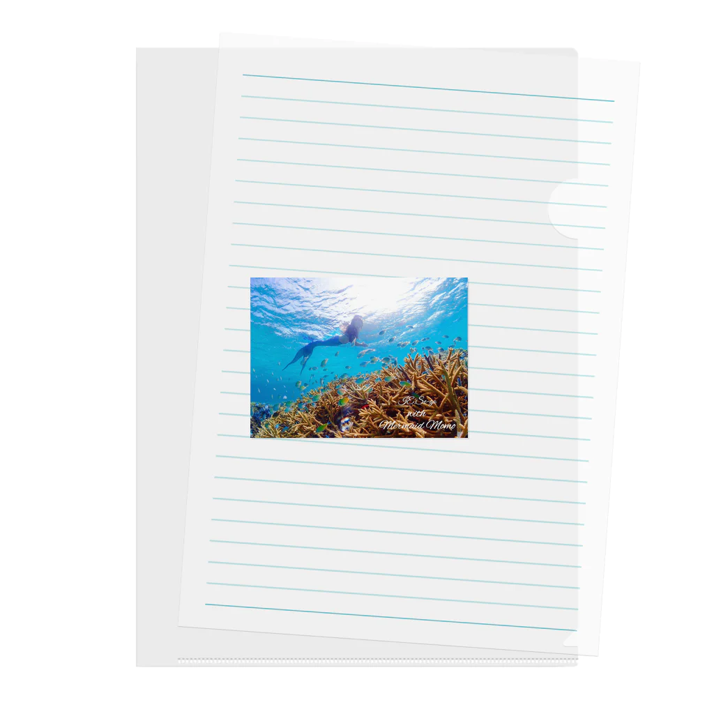 Mermaidmomoのマーメイド もも　コーラルリーフ Clear File Folder