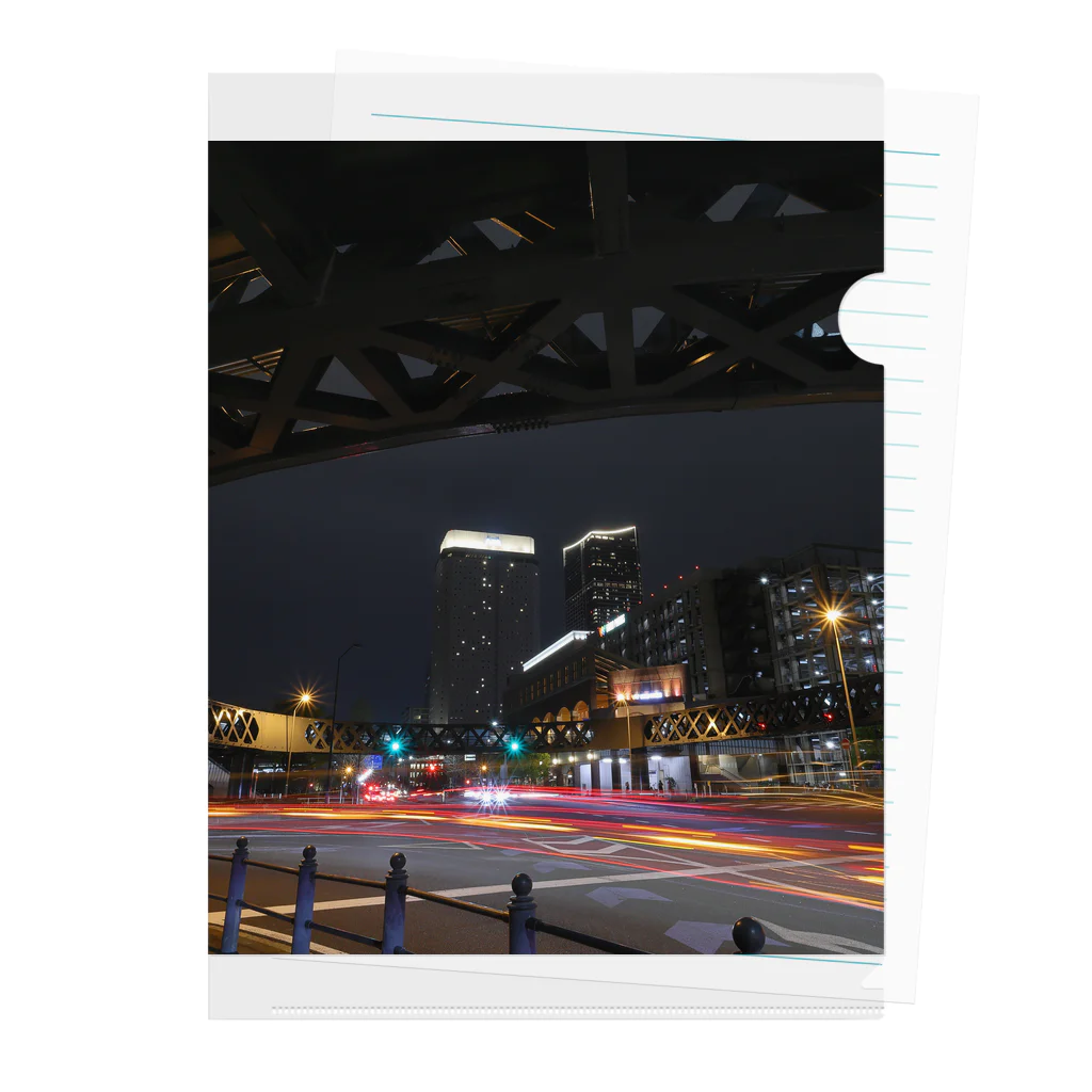 nokkccaの光跡 - Junction Light trail - Clear File Folder