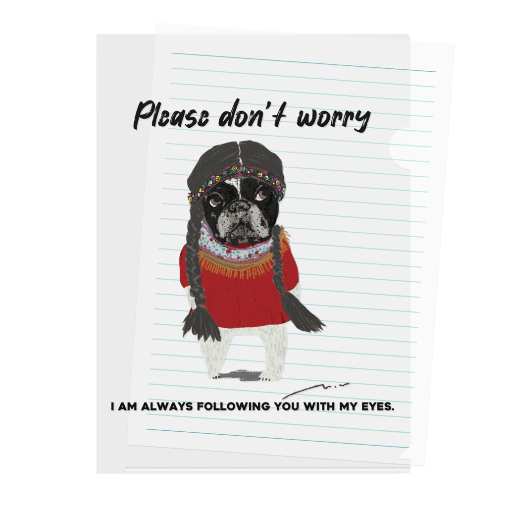 絵を描く人yuのPlease don’t worry |Buhi Clear File Folder