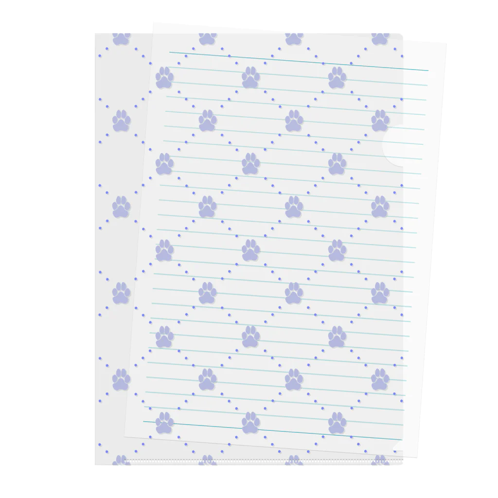 Charmyraのdiagonal-grid-paw_lg_clr_lv Clear File Folder