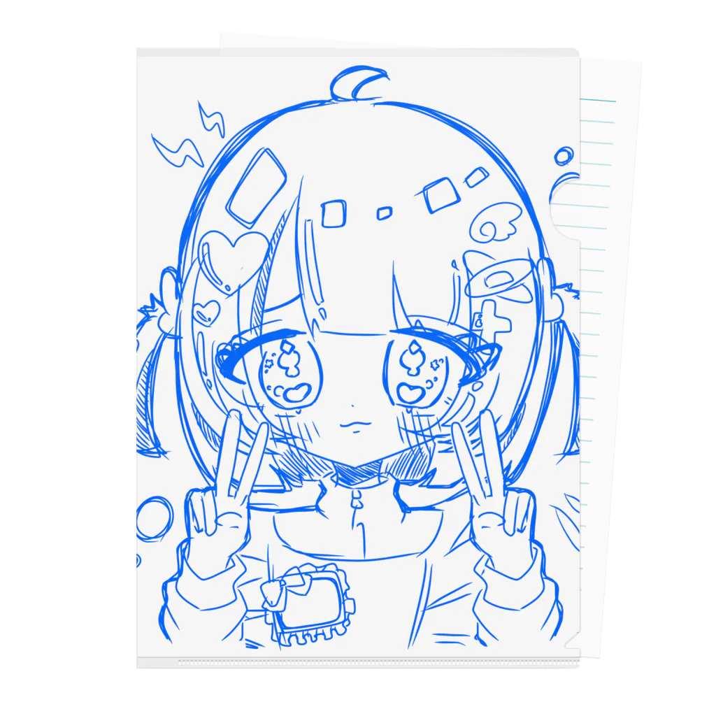 すーぱーかわいいおみせのスーパー可愛い落書き クリアファイル