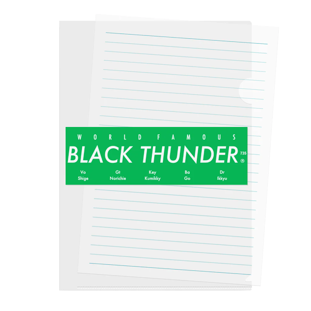 65narrowのBLACK THUNDER Clear File Folder