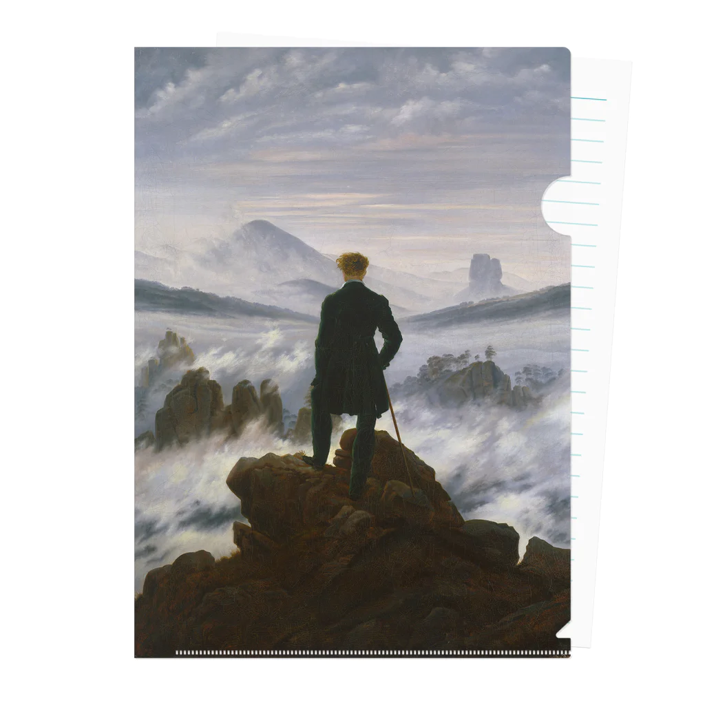 世界美術商店の雲海の上の旅人 / Wanderer above the Sea of Fog Clear File Folder