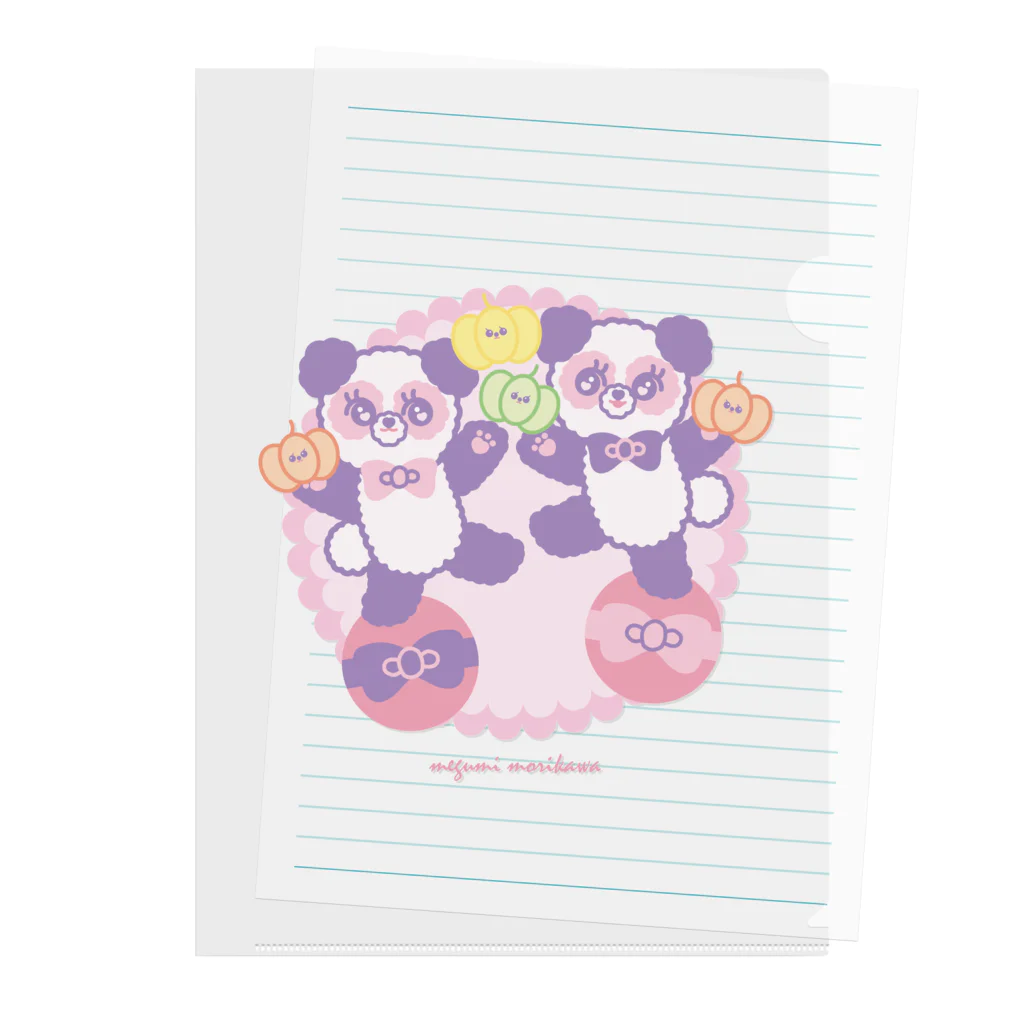 🎀りぼんぱ～ら～🎀のジャグリングぱんだ Clear File Folder