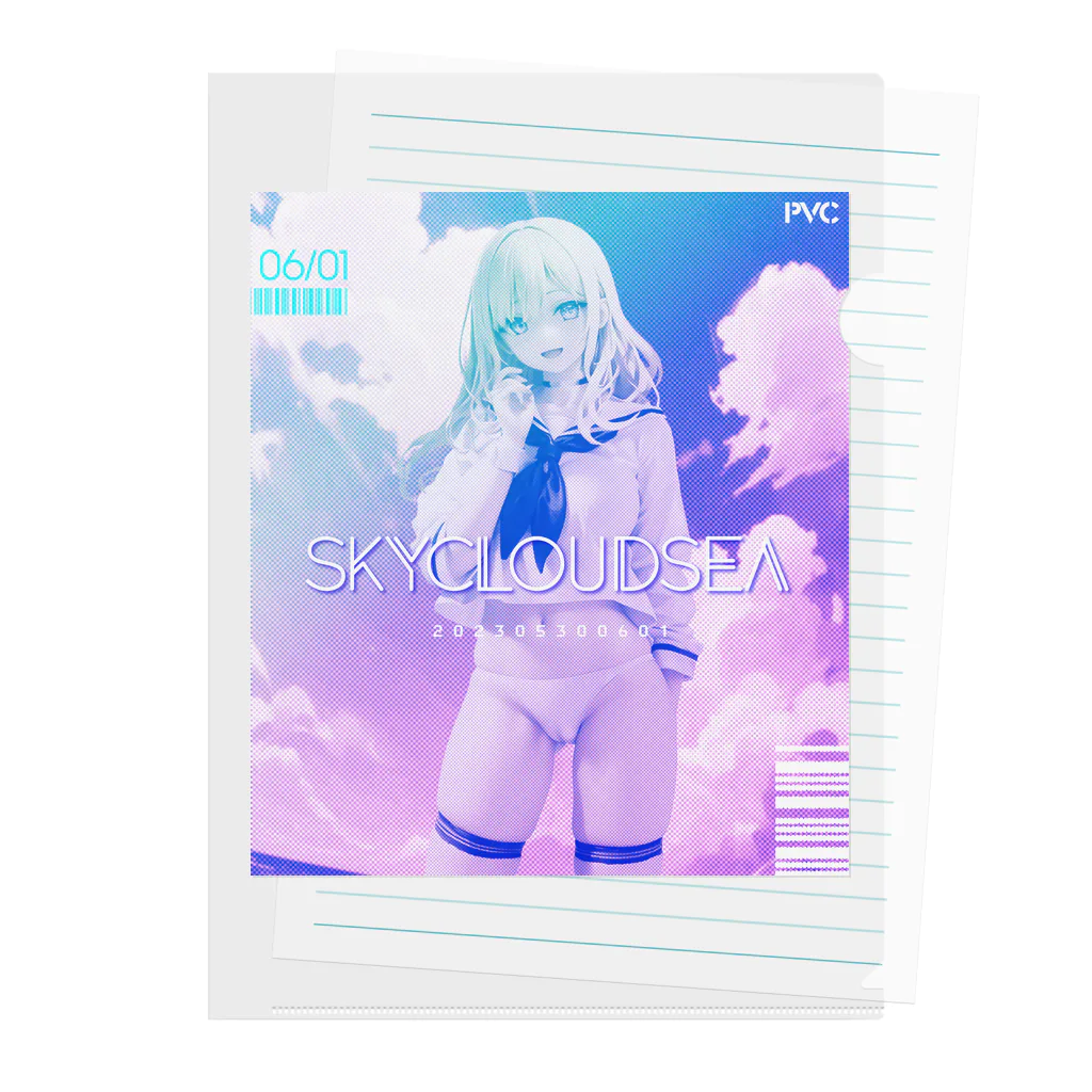 loveclonesのSKY-CLOUD-SEA 架空 PVC エロポップ Clear File Folder