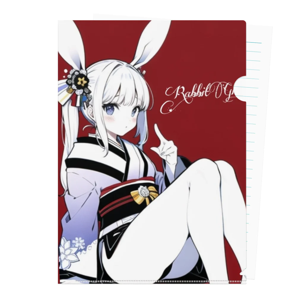 ໒꒱✿Felice-Store︎✿໒꒱のRabbit Girl 【雪兎】 クリアファイル