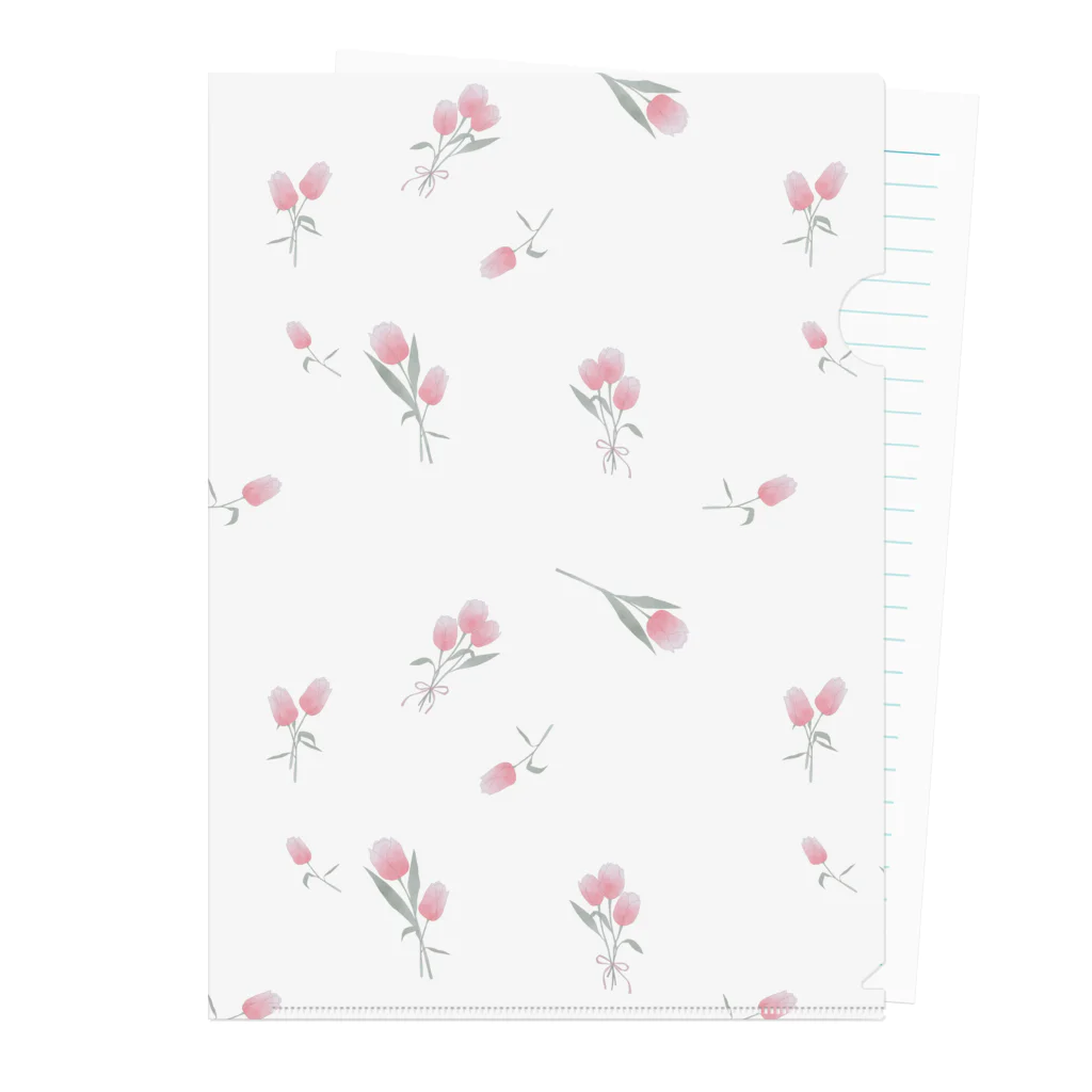 春階響羽/marmarizerの「博愛のTulip」クリアファイル(white) Clear File Folder