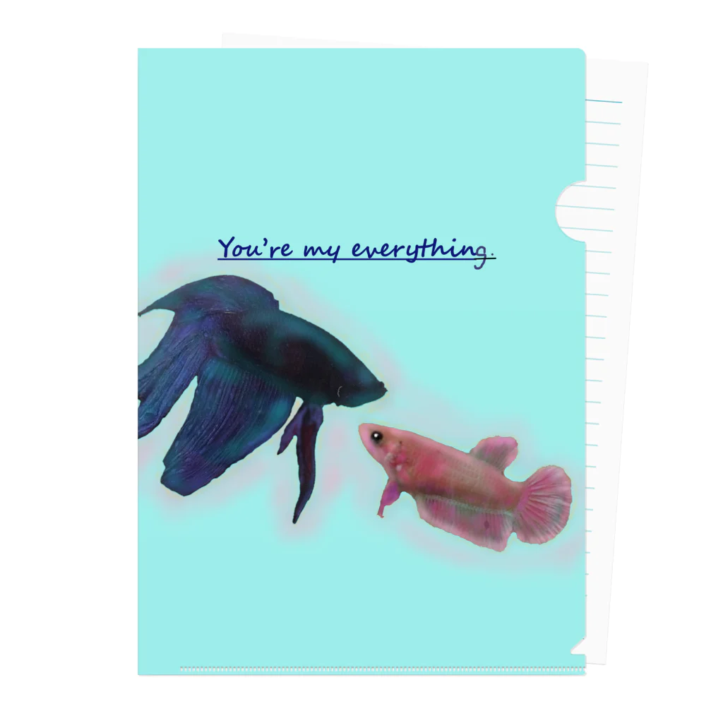 ♡BE HAPPY♡の恋する魚たち Clear File Folder