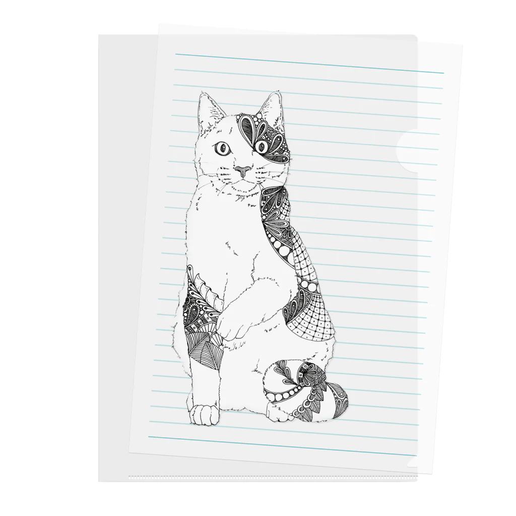 とうきちの三毛猫 Clear File Folder