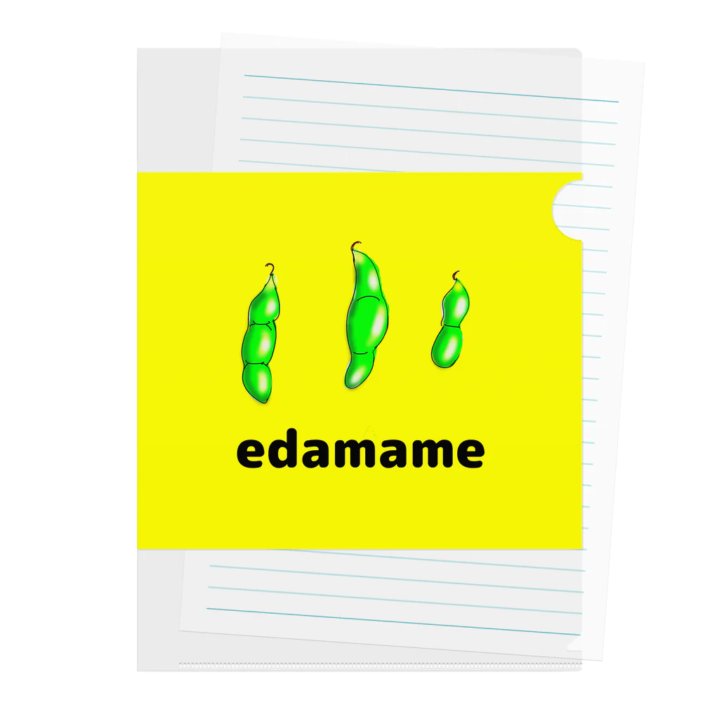 みあちゃのEDAMAME 陰影ver. Clear File Folder