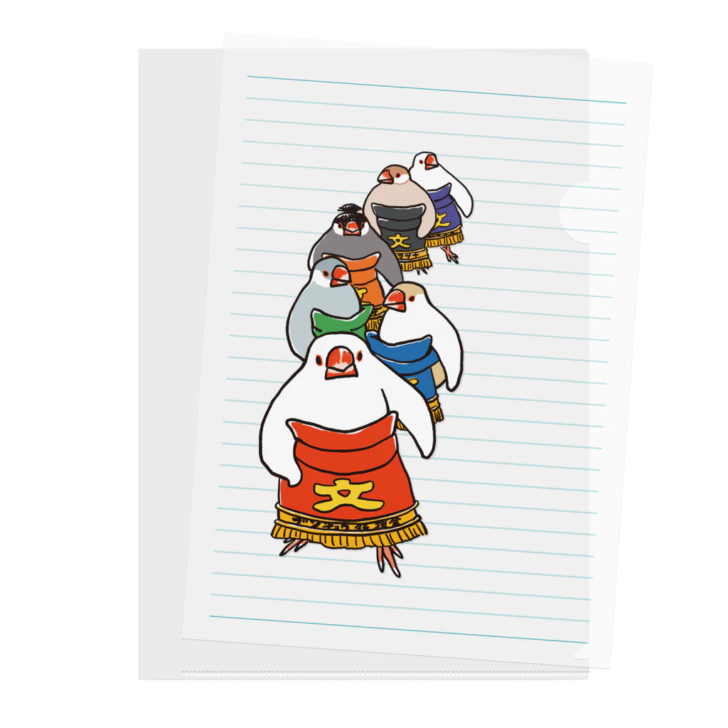 もしもしこちら文鳥の文鳥力士　土俵入り Clear File Folder