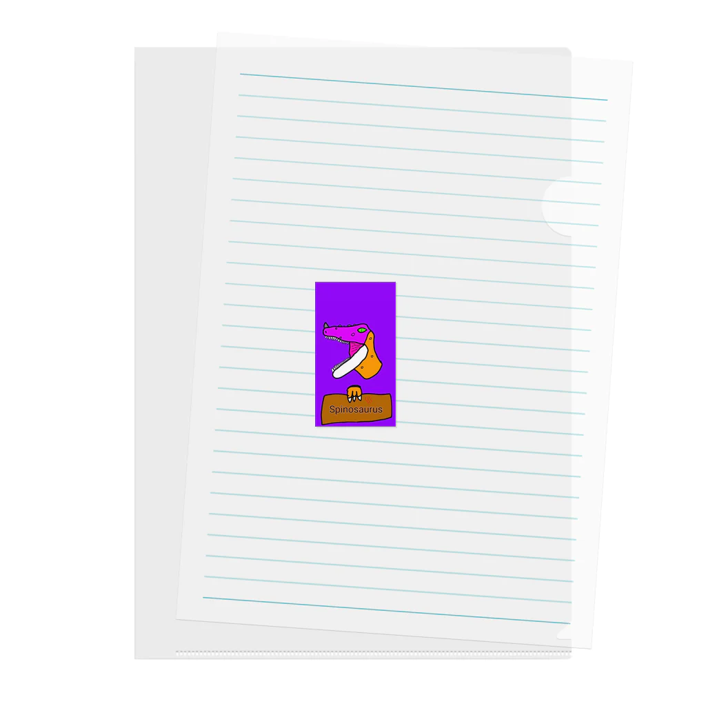ʚ🦄ɞみつり🌈𝑆𝑂𝐷𝐴𝑆𝐻𝐼𓃗のスピノくん(恐竜) Clear File Folder
