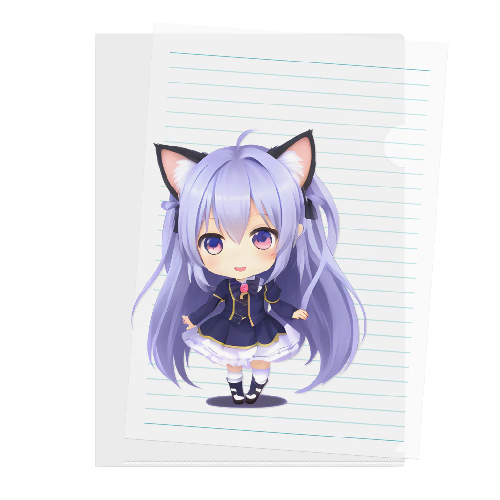 KAZAHANAのネコ耳ふぅちゃん Clear File Folder