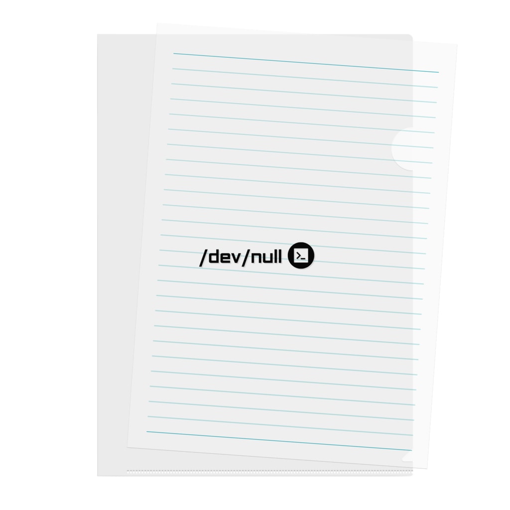 dev null ブラックロゴデザイン / TechArtWorkGallery ( TechSpotlight )のクリアファイル通販 ∞