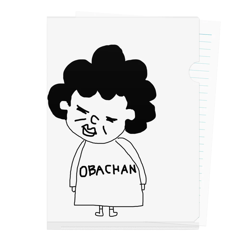 へたっぴ画伯うえまつのOBACHAN Clear File Folder