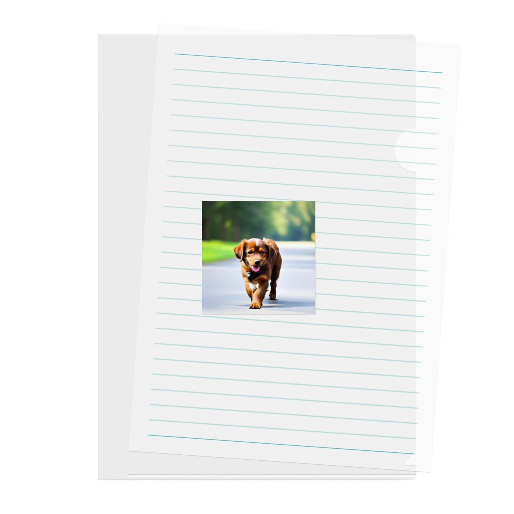waka0129の茶色の犬 クリアファイル