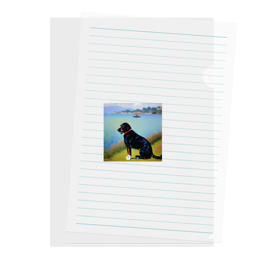 saroraのモネの犬 Clear File Folder