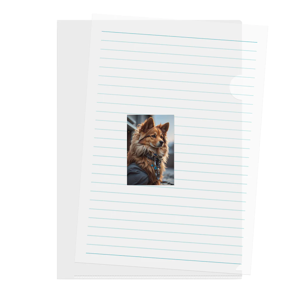 majuiceの凛々しい犬 Clear File Folder