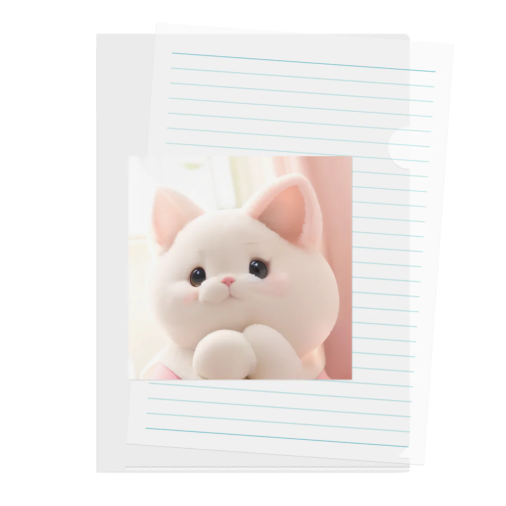 せつのおねがいネコちゃん Clear File Folder