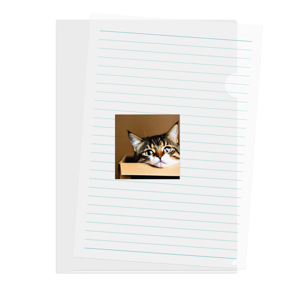 チェリオの箱に入った可愛い猫 Clear File Folder