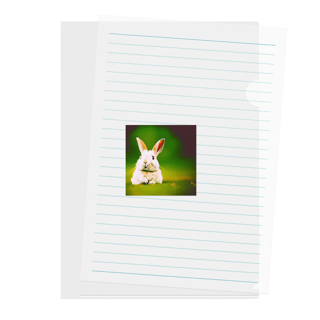 アートとデザインの魔法師けけの100万人が可愛いというウサギのグッズ Clear File Folder