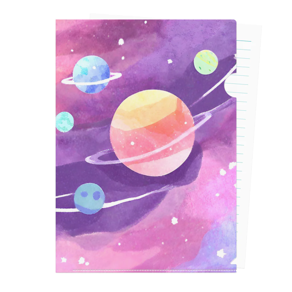 人生を笑いに変えるアートの宇宙のパワーを感じて Clear File Folder