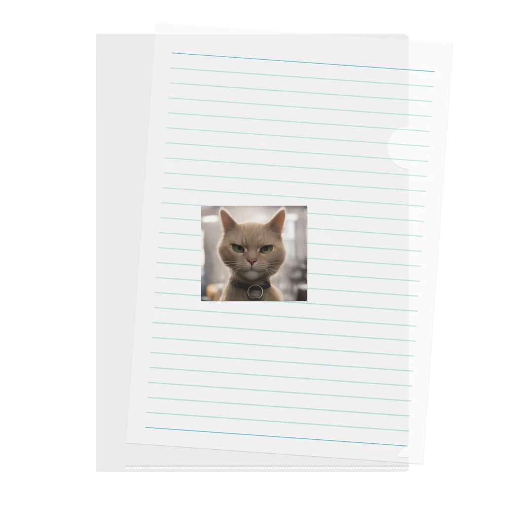 TAIYO 猫好きのビックフォト茶虎模様猫 Clear File Folder