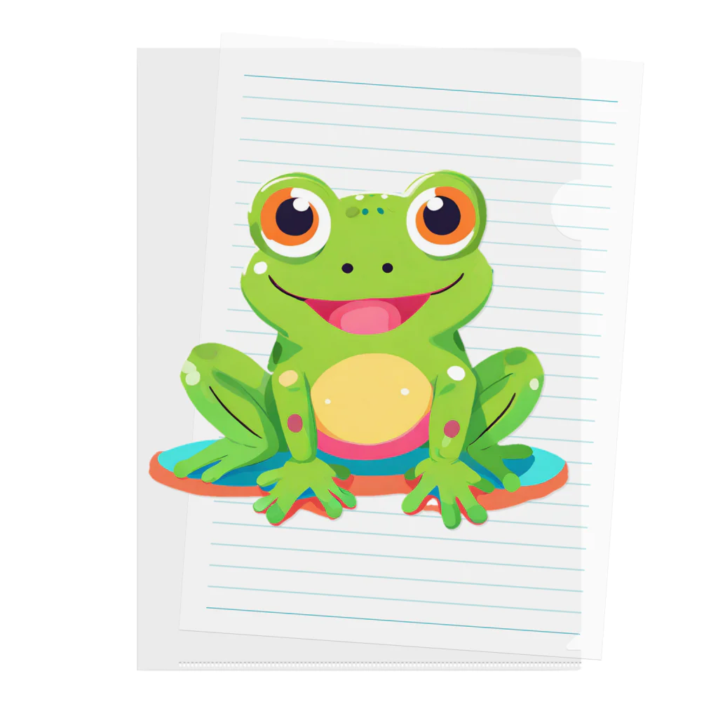 Tiny Cute Crittersのかわいいカエル Clear File Folder