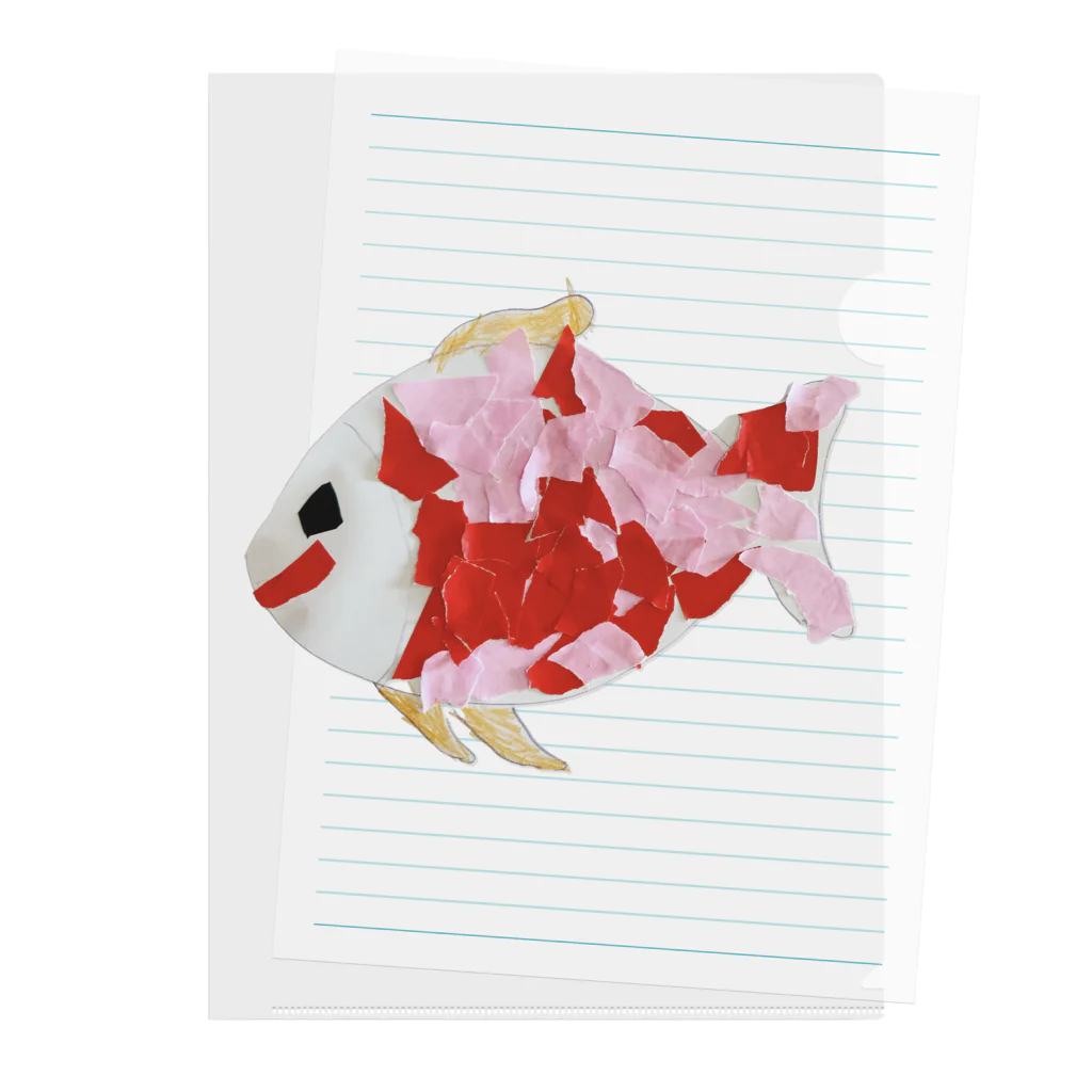 nanachikokoのわたしの赤いおさかなさん Clear File Folder