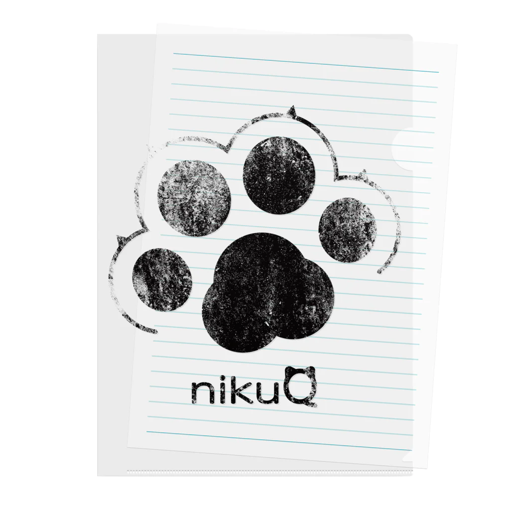 WebArtsの肉球をモチーフにしたオリジナルブランド「nikuQ」（猫タイプ）です Clear File Folder