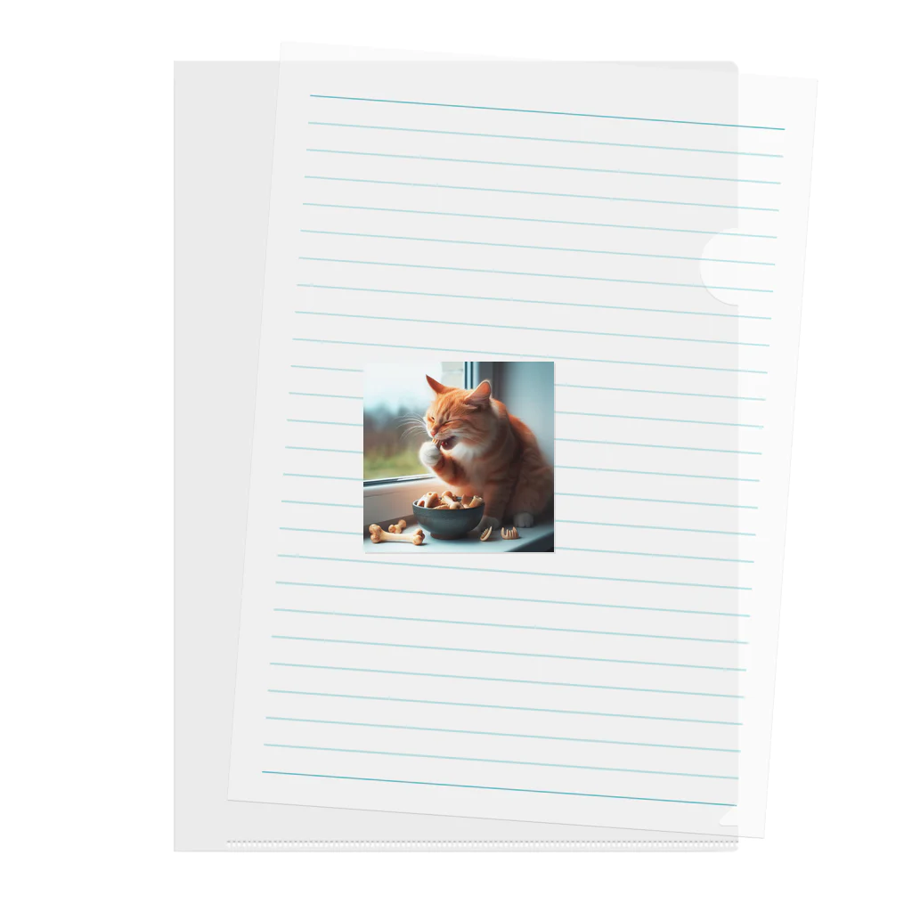 Shiba_IncのBones & Cats（骨 & 猫） Clear File Folder