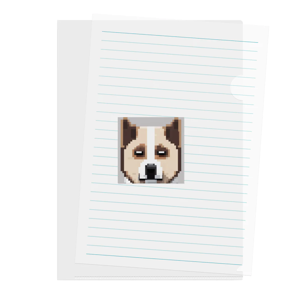 たるほのお店のピクセルアートのかわいい秋田犬 Clear File Folder
