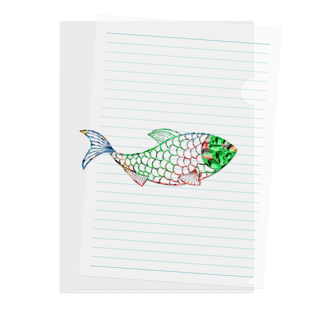 mumusの魚　water drop Clear File Folder