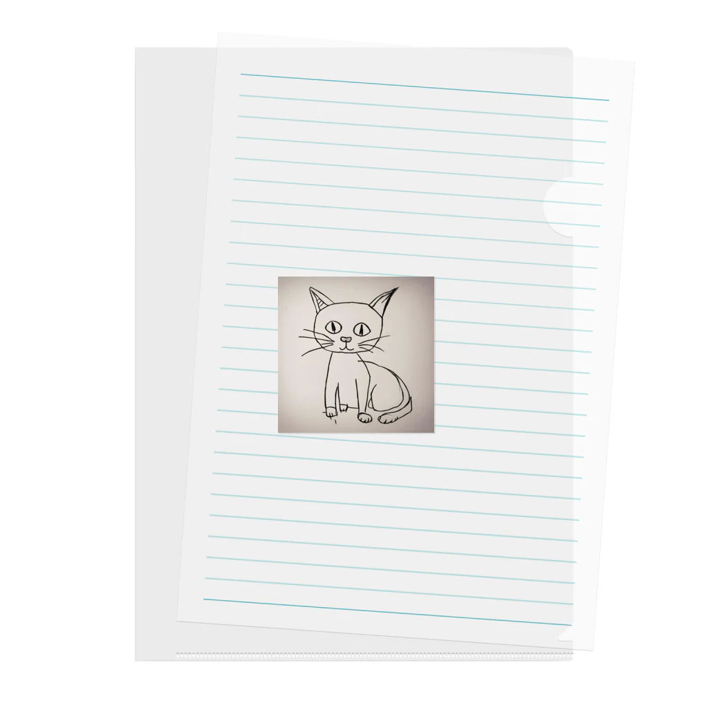 Kemasatariの猫の絵 Clear File Folder