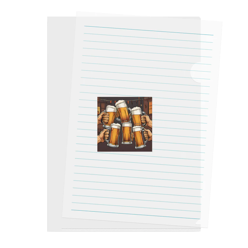 無類の酒好きのビールで乾杯！ Clear File Folder