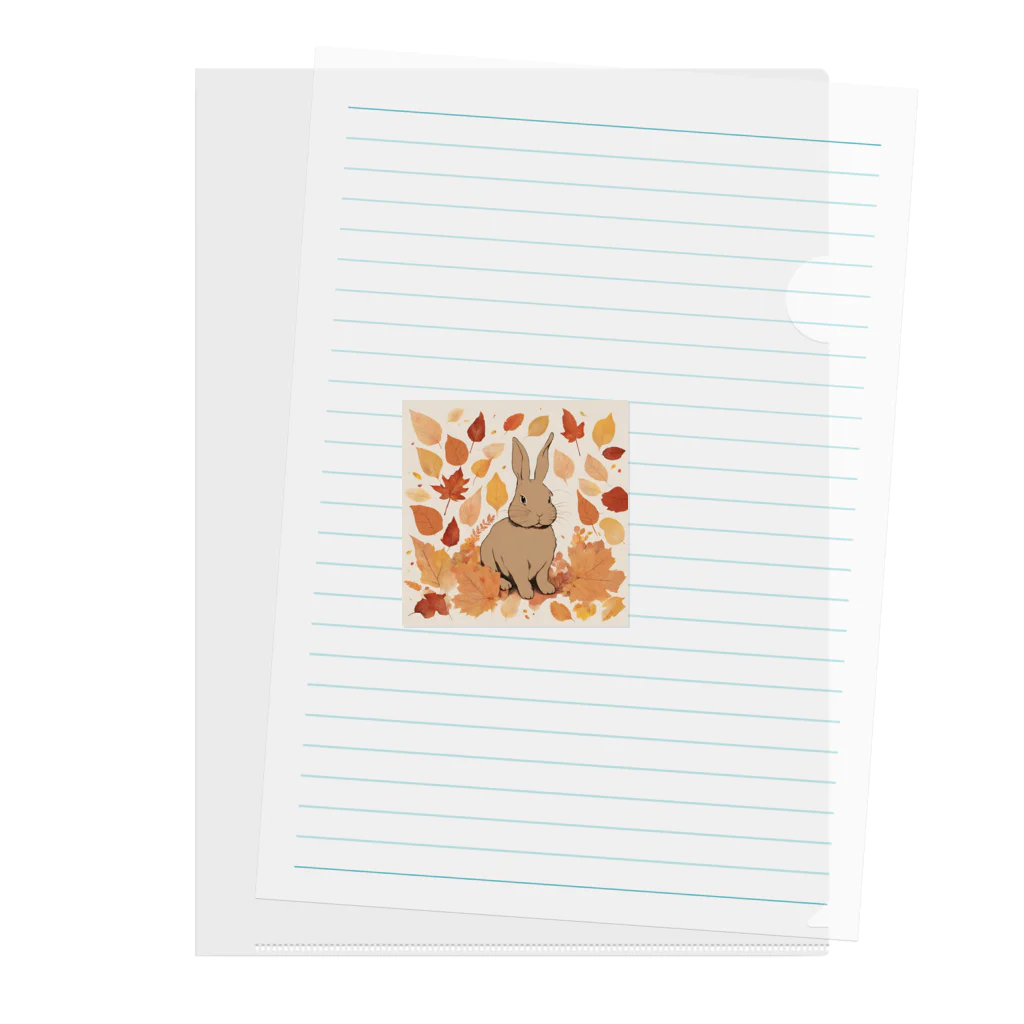 mojaの紅葉とうさぎ🐰 Clear File Folder