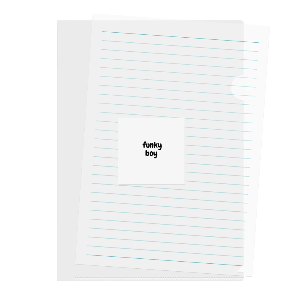 namonakyのファンキーボーイシリーズ（ブラック） Clear File Folder