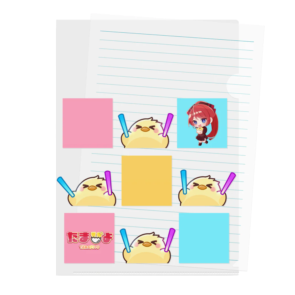 たまぴよショップのひよこいっぱい Clear File Folder