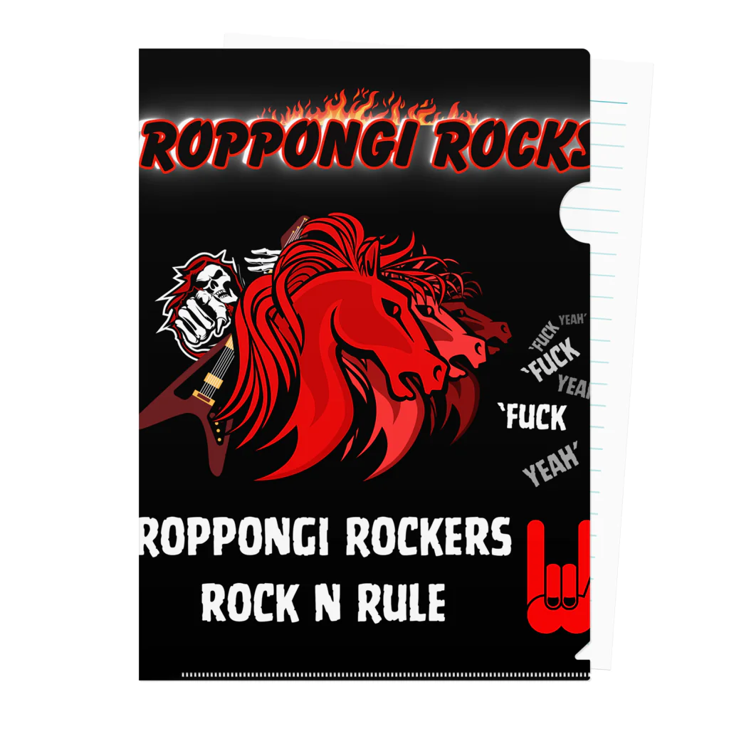 WizardWearのRoppongi Rockers Rock n Rule クリアファイル