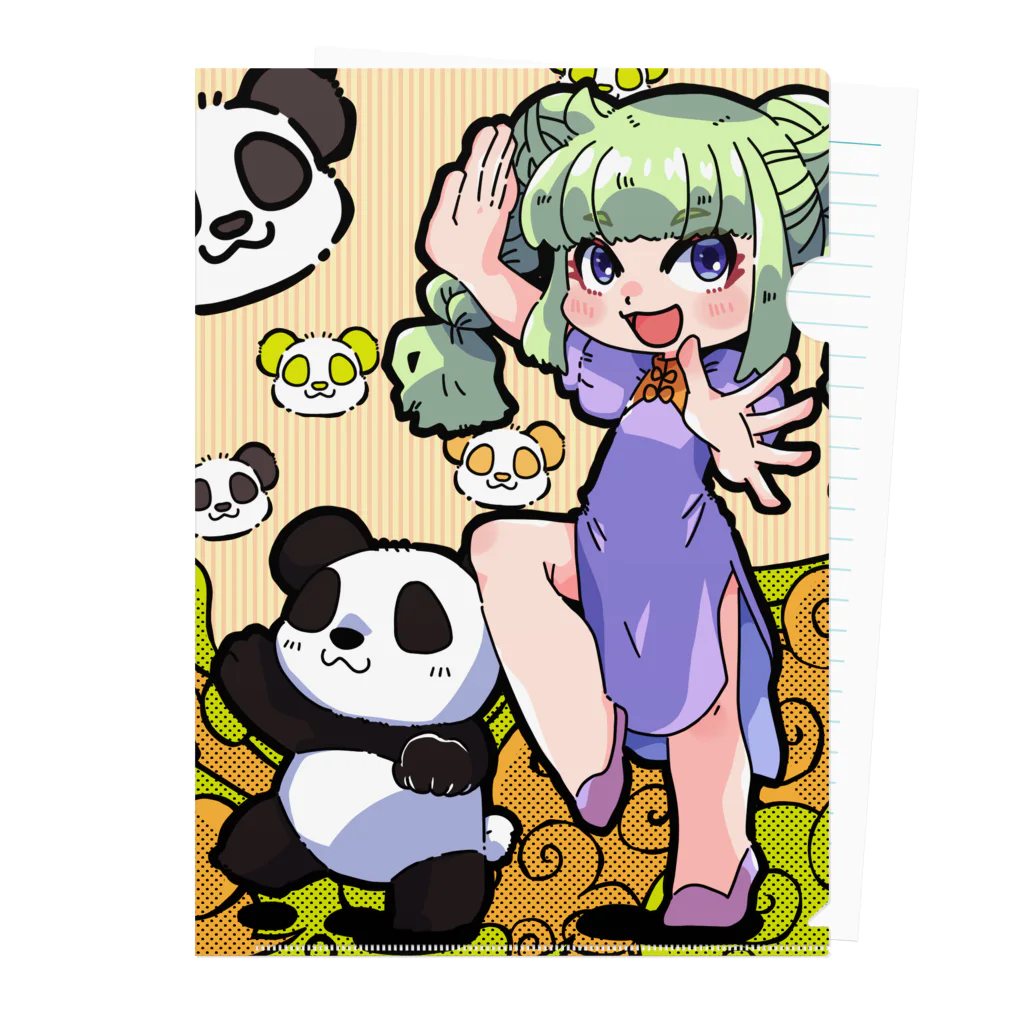 Uedayanのパンダと中華娘 Clear File Folder