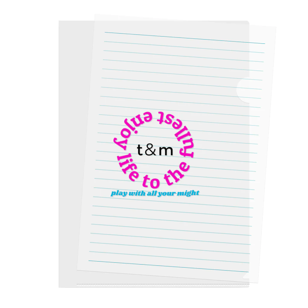 t&mのt&m enjoy life to the fullest Clear File Folder