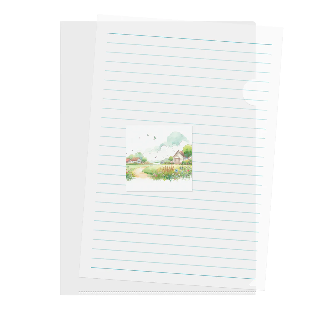 SAKIの畑のカラーイラスト Clear File Folder